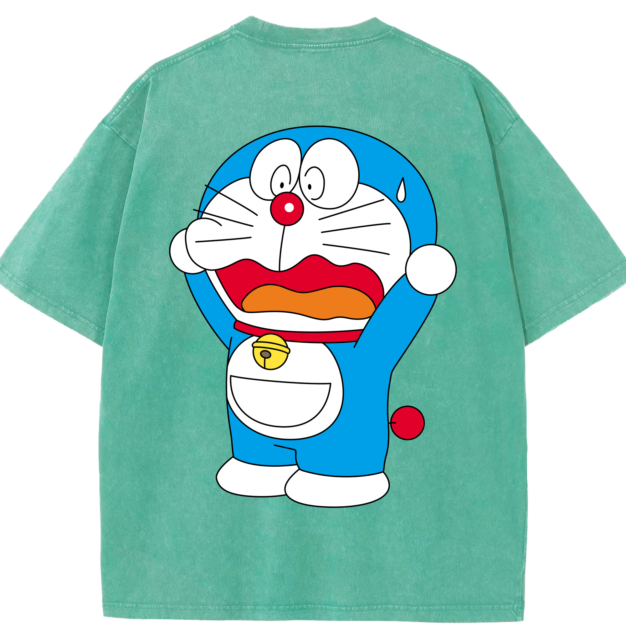 （画像用） ドラえもん Doraemon 綿100% ヴィンテージ風 半袖Tシャツ（背面プリント）